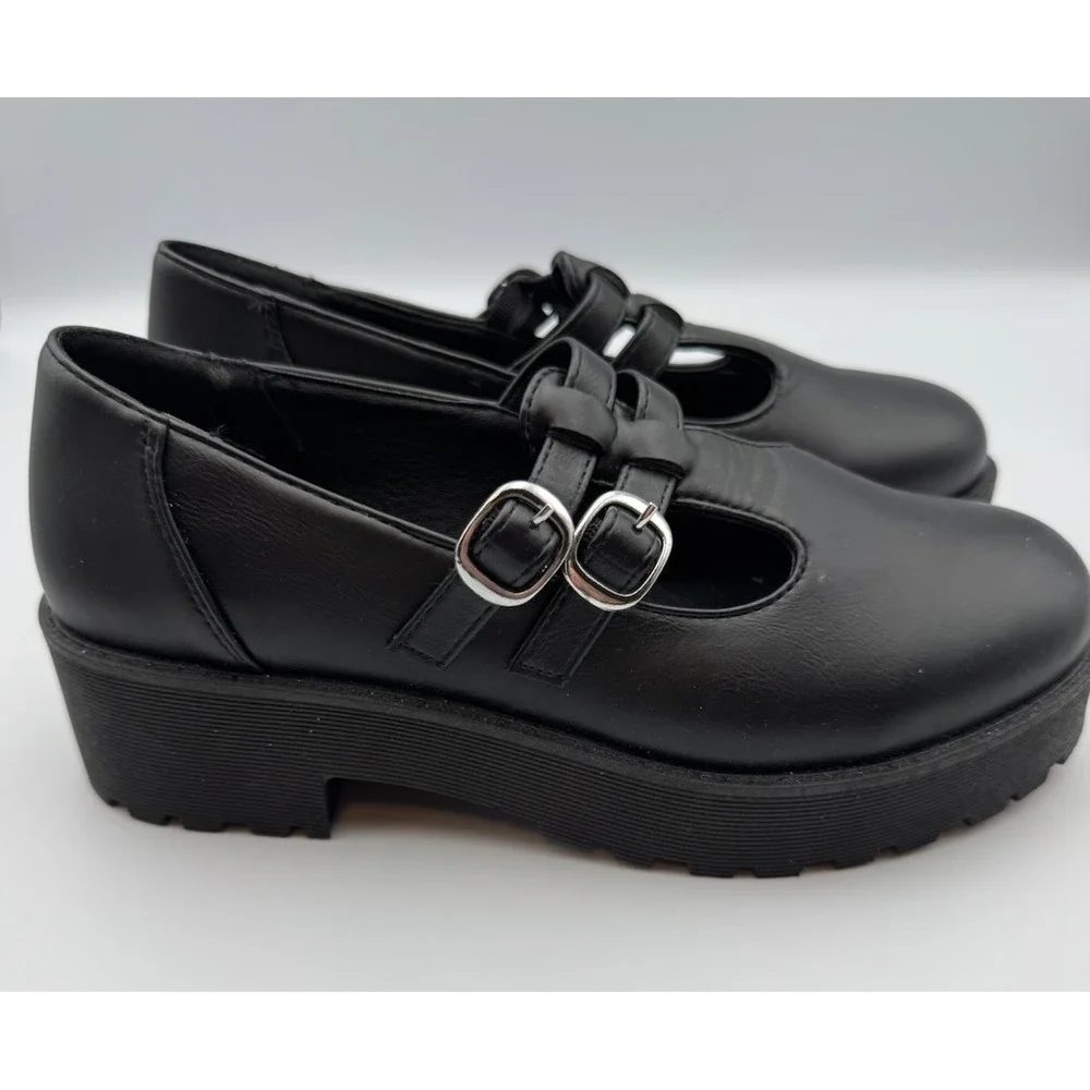 Dirty Laundry Woman's Size 5 M Black Chunky Y2K platform Mary Jane Shoes